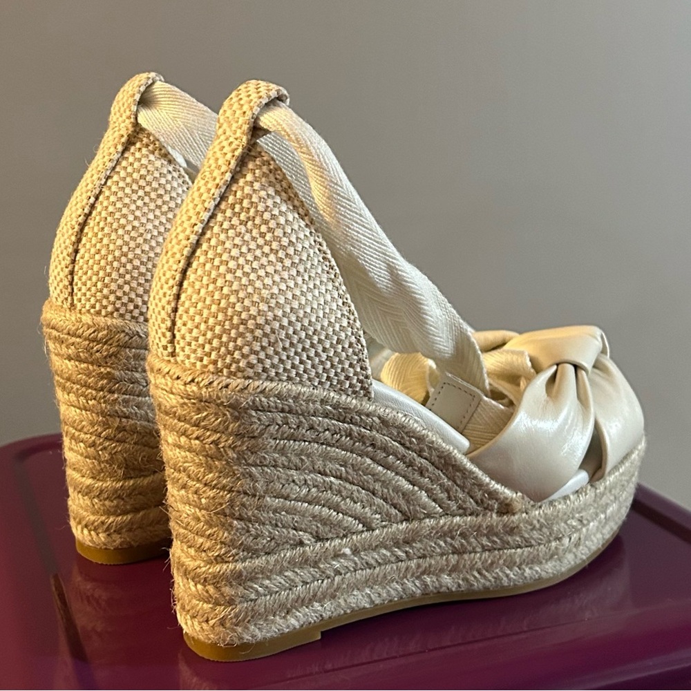 Cole Haan Cloudfeel Hampton Wedge Jute Heel Leather Sandals - Picture 10 of 16